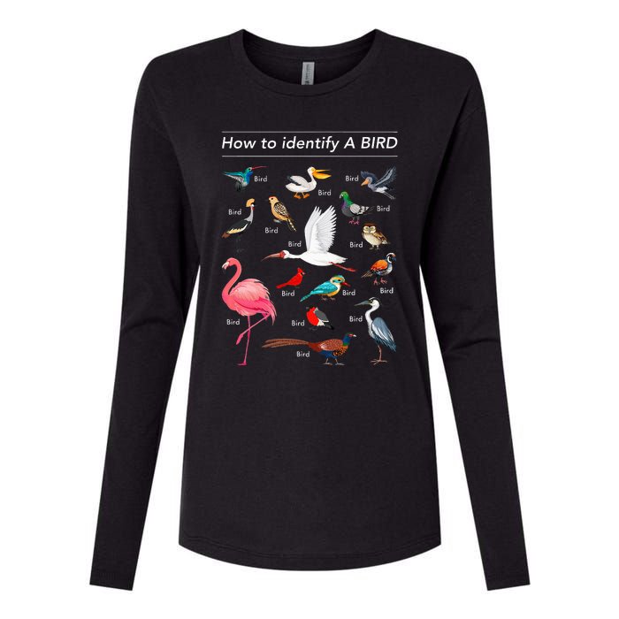 Birdwatcher Lover Birdwatching How To Identify A Bird Womens Cotton Relaxed Long Sleeve T-Shirt