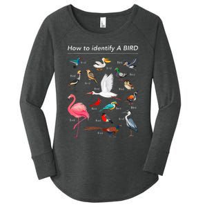 Birdwatcher Lover Birdwatching How To Identify A Bird Women's Perfect Tri Tunic Long Sleeve Shirt