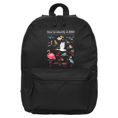 Birdwatcher Lover Birdwatching How To Identify A Bird 16 in Basic Backpack