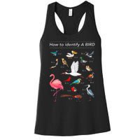 Birdwatcher Lover Birdwatching How To Identify A Bird Women's Racerback Tank