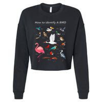 Birdwatcher Lover Birdwatching How To Identify A Bird Cropped Pullover Crew