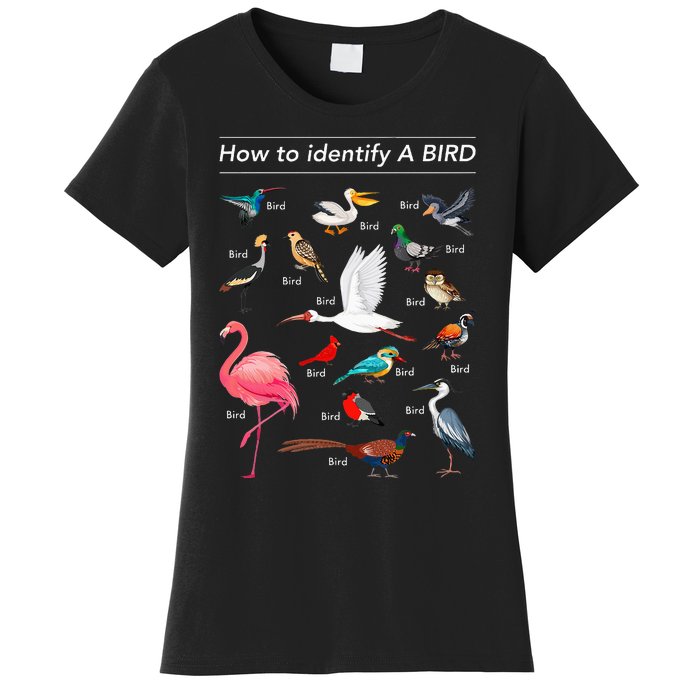 Birdwatcher Lover Birdwatching How To Identify A Bird Women's T-Shirt