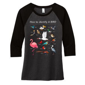 Birdwatcher Lover Birdwatching How To Identify A Bird Women's Tri-Blend 3/4-Sleeve Raglan Shirt