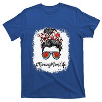 Bleached Life Boxing Mom Leopard Messy Bun Glasses T-Shirt