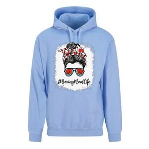 Bleached Life Boxing Mom Leopard Messy Bun Glasses Unisex Surf Hoodie