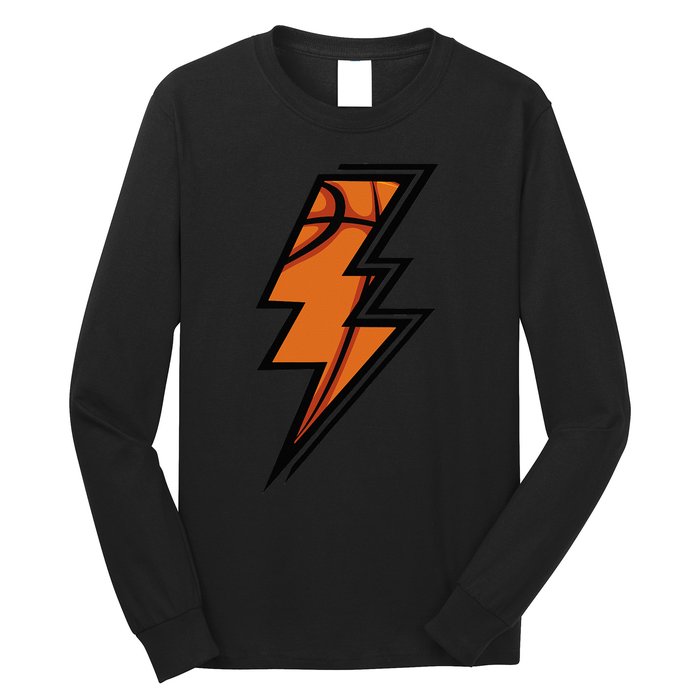 Basketball Lightning Basketball Mom Dad Game Day Long Sleeve Shirt