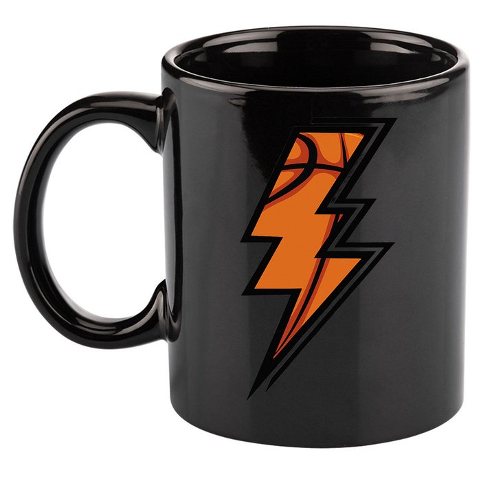 Basketball Lightning Basketball Mom Dad Game Day 11oz C Handle Ceramic Mug