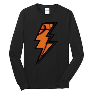 Basketball Lightning Basketball Mom Dad Game Day Tall Long Sleeve T-Shirt