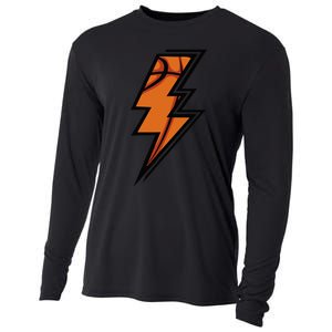 Basketball Lightning Basketball Mom Dad Game Day Cooling Performance Long Sleeve Crew