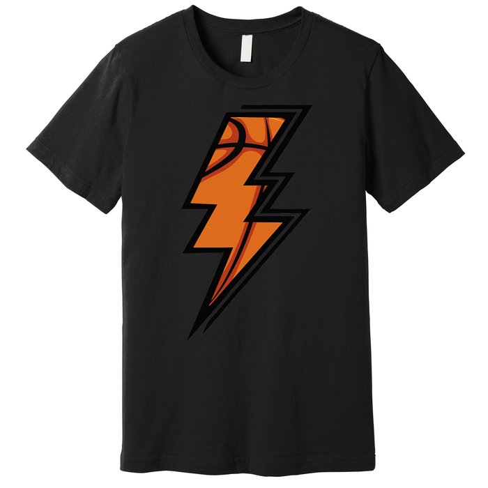 Basketball Lightning Basketball Mom Dad Game Day Premium T-Shirt