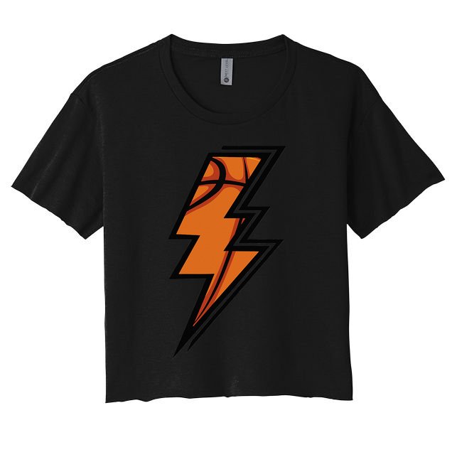 Basketball Lightning Basketball Mom Dad Game Day Crop Top