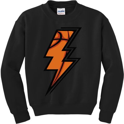 Basketball Lightning Basketball Mom Dad Game Day Kids Sweatshirt
