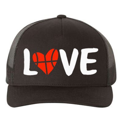 Basketball Love Yupoong Adult 5-Panel Trucker Hat