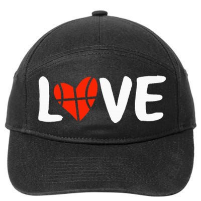 Basketball Love 7-Panel Snapback Hat