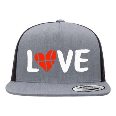 Basketball Love Flat Bill Trucker Hat