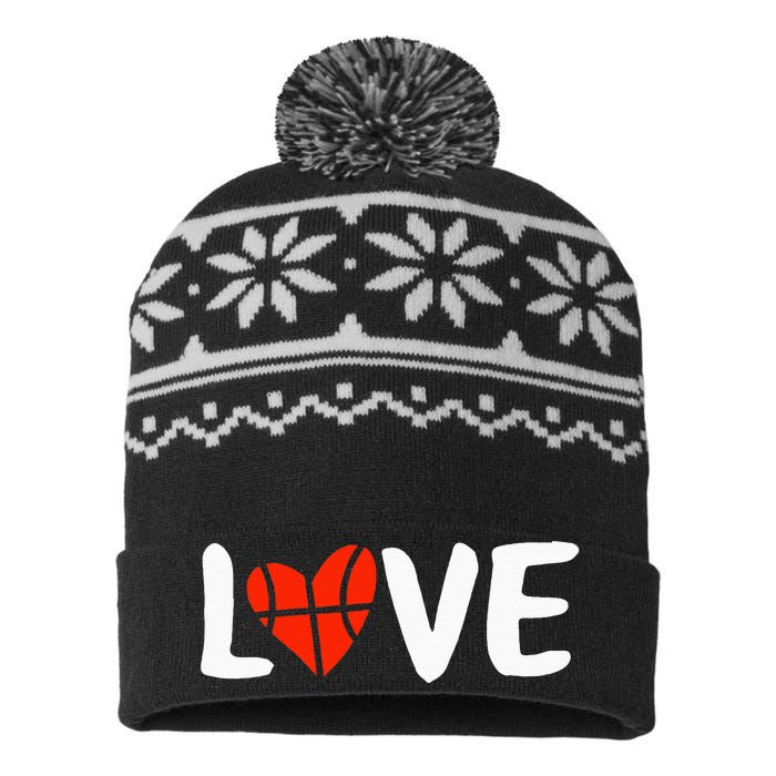 Basketball Love USA-Made Snowflake Beanie