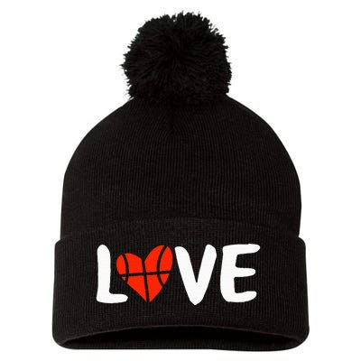 Basketball Love Pom Pom 12in Knit Beanie