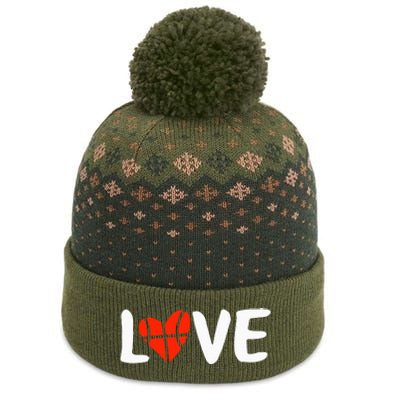 Basketball Love The Baniff Cuffed Pom Beanie