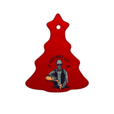 Bartender Life Ceramic Tree Ornament