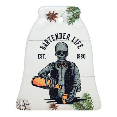 Bartender Life Ceramic Bell Ornament