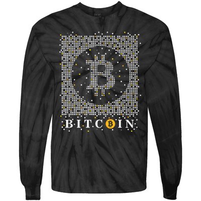 Bitcoin Logo Tie-Dye Long Sleeve Shirt