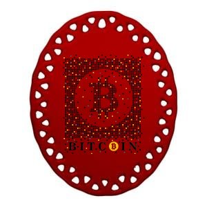 Bitcoin Logo Ceramic Oval Ornament