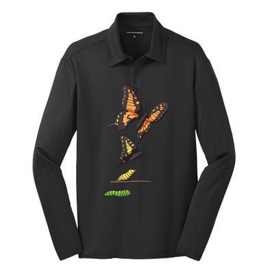 Butterfly Lifecycle Silk Touch Performance Long Sleeve Polo