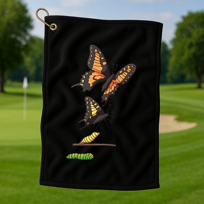 Butterfly Lifecycle Golf Towel