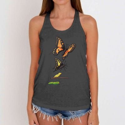 Butterfly Lifecycle Women's Knotted Racerback Tank