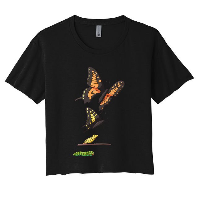 Butterfly Lifecycle Crop Top