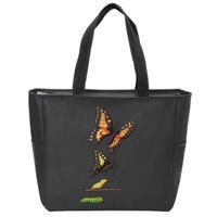 Butterfly Lifecycle Zip Tote Bag