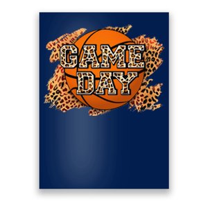 Bleached Leopard Basketball Game Day Vibes Basketball Mom Poster