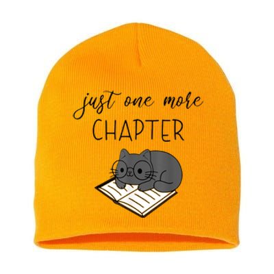 Book Lover Book Worm Reading Cat Lover Short Acrylic Beanie