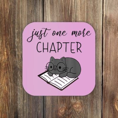 Book Lover Book Worm Reading Cat Lover Coaster