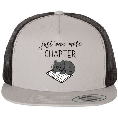 Book Lover Book Worm Reading Cat Lover Flat Bill Trucker Hat