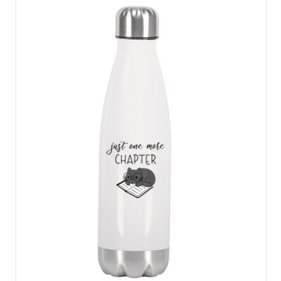 Book Lover Book Worm Reading Cat Lover Stainless Steel Insulated Water Bottle