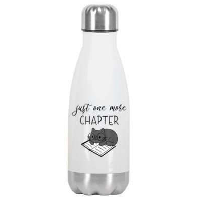 Book Lover Book Worm Reading Cat Lover Stainless Steel Insulated Water Bottle