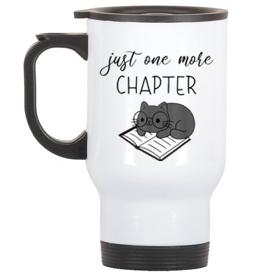 Book Lover Book Worm Reading Cat Lover Stainless Steel Travel Mug