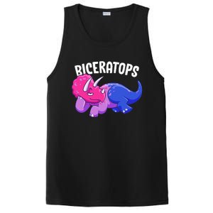 Biceratops LGBT Bisexual Flag Bi Dinosaur Triceratops PosiCharge Competitor Tank