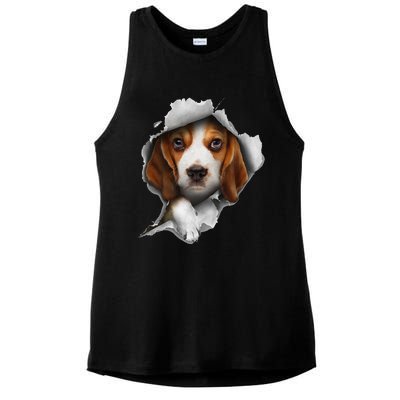 Beagle Lover, Beagle Puppy, Beagle Owner, Beagle Ladies PosiCharge Tri-Blend Wicking Tank