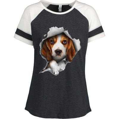 Beagle Lover, Beagle Puppy, Beagle Owner, Beagle Enza Ladies Jersey Colorblock Tee