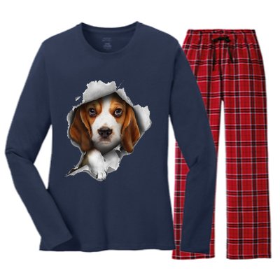 Beagle Lover, Beagle Puppy, Beagle Owner, Beagle Women's Long Sleeve Flannel Pajama Set 