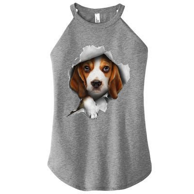 Beagle Lover, Beagle Puppy, Beagle Owner, Beagle Women’s Perfect Tri Rocker Tank