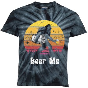 Bigfoot Loves Beer Beer Me Funny Bigfoot Beer Sasquatch Kids Tie-Dye T-Shirt