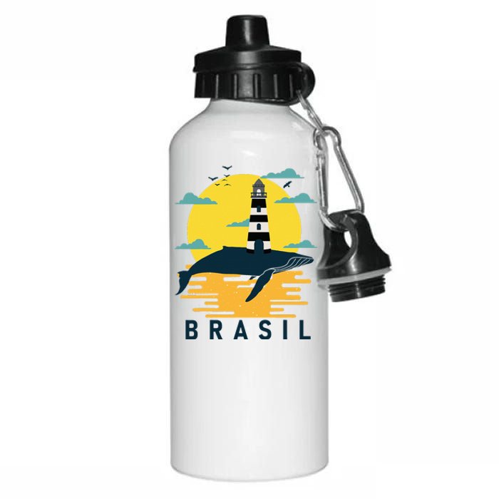 Brasil Lighthouse Bahia Barra Brazil Sunset Souvenir Tourist Aluminum Water Bottle 