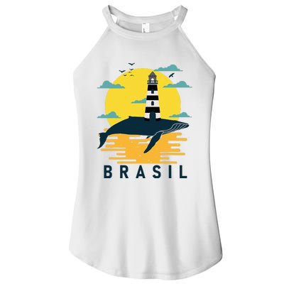 Brasil Lighthouse Bahia Barra Brazil Sunset Souvenir Tourist Women’s Perfect Tri Rocker Tank