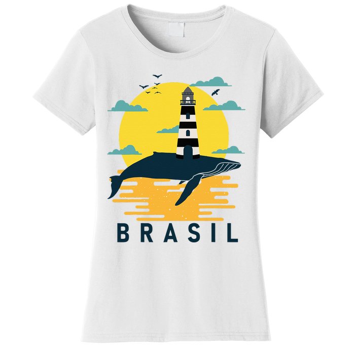 Brasil Lighthouse Bahia Barra Brazil Sunset Souvenir Tourist Women's T-Shirt