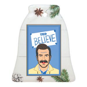 Believe Lasso Richmond Soccer Ceramic Bell Ornament