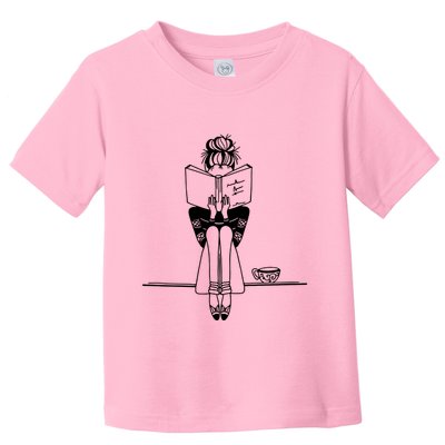 Book Lover Blogger Book Nerd Coffee Reading Reader Toddler T-Shirt