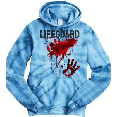 Bloody Lifeguard Blood Splatter Blood Stained Fun Tie Dye Hoodie